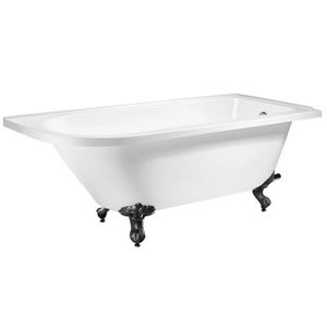 Stanton Shower Bath With Black Feet - Right Hand