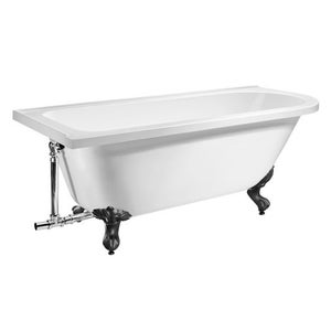 Stanton Shower Bath With Black Feet - Left Hand