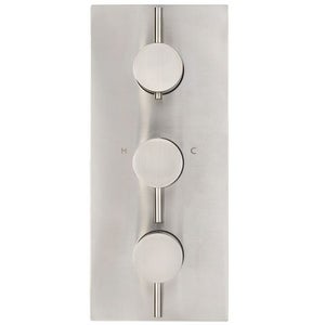 Forge Concealed Shower Valve Triple Thermostatic - Stainless Steel