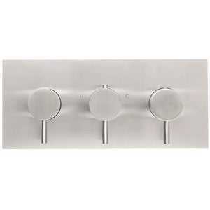 Forge Concealed Shower Valve Triple Thermostatic horizontal - Stainless Steel