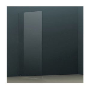 Wet Room Screen with Wall Bar 2000 x 1000mm - Black