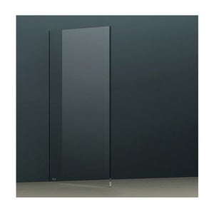 Wet Room Screen with Wall Bar 2000 x 1100 - Black