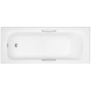 Claro White Straight Bath with Grips - 1700 x 700mm