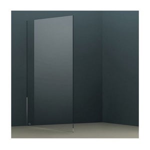 Wet Room Screen with Wall Bar 2000 x 1200mm - Black