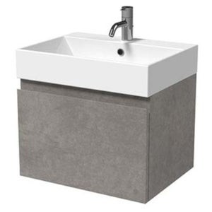 Mino 500mm Wall Mounted Vanity Unit with Basin - Concrete
