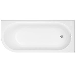 Indus White Right Hand Corner Bath with Panel - 1500 x 750mm