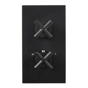 Noir Concealed Shower Valve Dual Thermostatic - Black