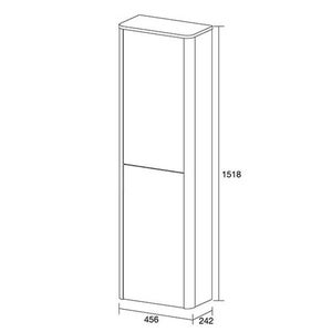 Lucca Tall Wall Hung Unit Gloss White