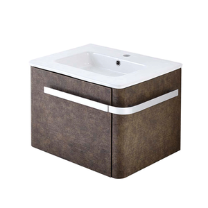 Linen 600mm Basin & Wall Mounted Vanity Unit - Rust