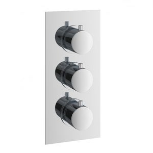 Round Shower Valve 3 Outlet Thermostatic - Chrome