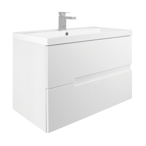 Vermont 800mm Wall Mounted Vanity Unit - Gloss White
