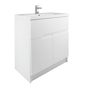 Vermont 800mm Floorstanding Vanity Unit - Gloss White