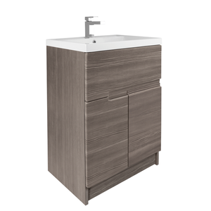 Vermont 600mm Floorstanding Vanity Unit - Grey Avola