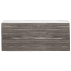 Vermont 1200mm Grey Avola Wall Mounted Unit with Carrara White Worktop