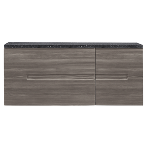 Vermont 1200mm Grey Avola Wall Mounted Unit with Black Granite Worktop