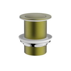 Aero Unslotted Click Clack Bath Waste - Brushed Brass