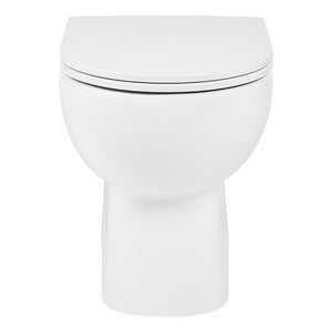 Newton White Back to Wall Pan with Seat