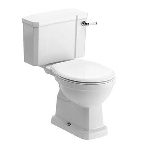 Whitechapel White Close Coupled Toilet with Seat