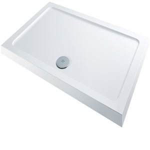 Emerge White Rectangular Shower Tray -  900x800mm