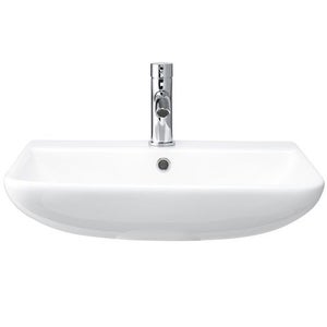 Scene 550mm White Basin with 1 Tap Hole