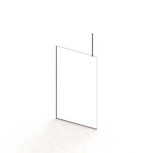 Etta Wet room Screen with Ceiling Arm2000x1200mm in Bronze