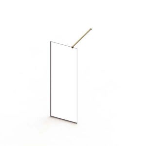 Etta Wet room Screen with Wall Arm 2000x800mm in Bronze