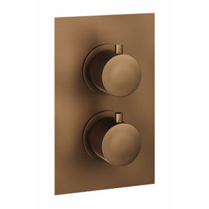 Etta Round Shower Valve 2 Outlet Thermostatic - Bronze
