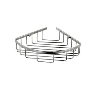 Wire Chrome Corner Bathroom Storage Basket