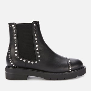 Stuart Weitzman Women's Frankie Lift Studs Leather Chelsea Boots - Black