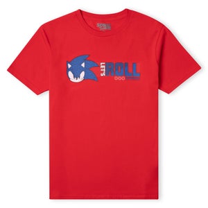 Sonic The Hedgehog Lets Roll Men's T-Shirt - Red