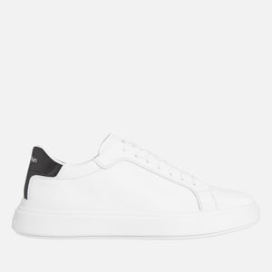 Calvin Klein Men's Leather Low Top Trainers - White/Black