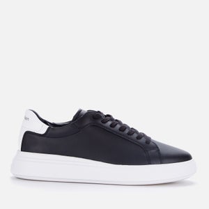 Calvin Klein Men's Leather Low Top Trainers - Black/White