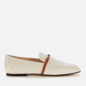 Tod's Women's T Chain Leather Loafers - White