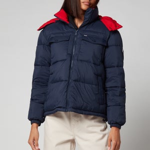 Tommy Jeans Women's Colourblock Contrast Hood Jacket - Twilight Navy