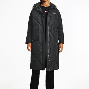 Tommy Jeans Women's Recycled Longline Fashion Puffer - Black
