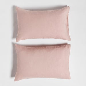ïn home 100% Linen Pillowcase Pair - Pink