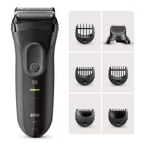 Braun Series 3 3000BT Shave&Style 3-in-1 Electric Shaver with Precision Trimmer and 5 Comb Attachments