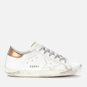 Golden Goose Women's Superstar Leather Trainers - White/Gold