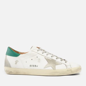 Golden Goose Men's Superstar Leather Trainers - White/Ice/Green