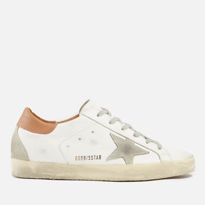 Golden Goose Superstar Distressed Leather and Suede Trainers