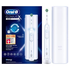 Oral-B Genius X Elektrische Zahnbürste, Reiseetui, weiß 