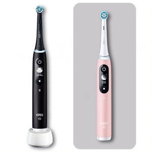 Oral-B iO 6 Duo Elektrische Zahnbürsten, black lava/pink sand