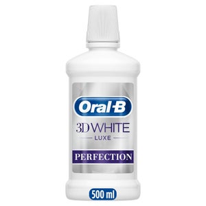 Oral-B 3D White Luxe Perfection Mouthwash 500 ml, Alcohol Free
