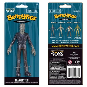 Noble Collection Universal Monsters - Minifigura Bendyfig 5,5 pulgadas El Monstruo de Frankenstein
