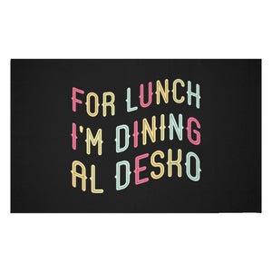 Decorsome For Lunch I'm Dining Al Desko Woven Rug