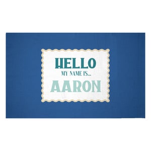 Hello, My Name Is Aaron Woven Rug