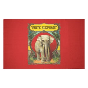 White Elephant Woven Rug