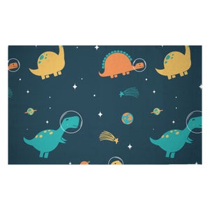 Space Dino Pattern Woven Rug