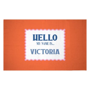 Hello, My Name Is Victoria Woven Rug