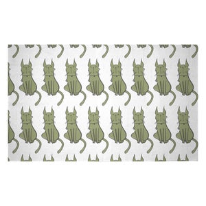 Decorsome Green Cat Woven Rug